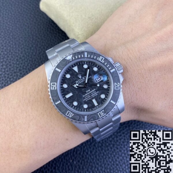Rolex Submariner Replica Custom Carbon Fiber Dial Size 40mm