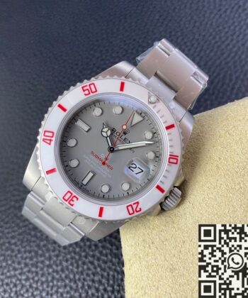 Rolex.Submariner Custom White Ceramic Bezel Size 40mm Watch