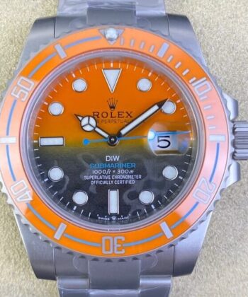 Rolex Watches Submariner Custom Orange Dial Size 40mm