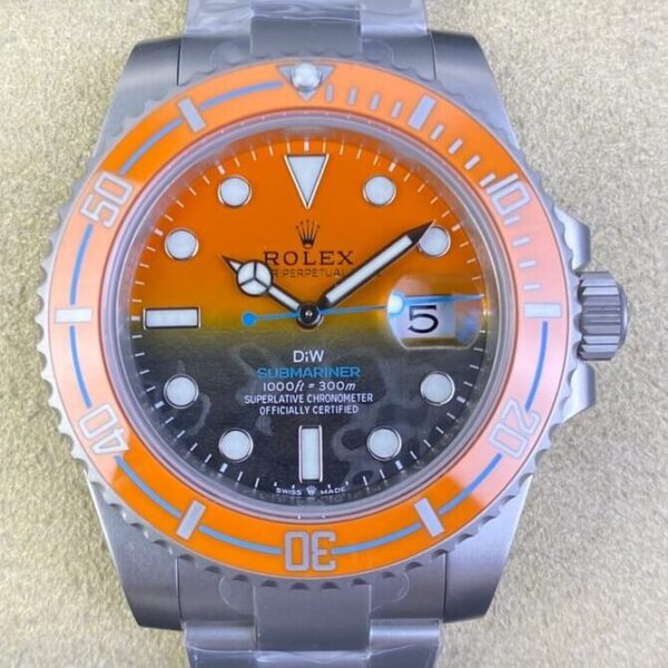 Rolex Watches Submariner Custom Orange Dial Size 40mm