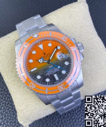Rolex Watches Submariner Custom Orange Dial Size 40mm