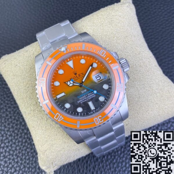 Rolex Watches Submariner Custom Orange Dial Size 40mm