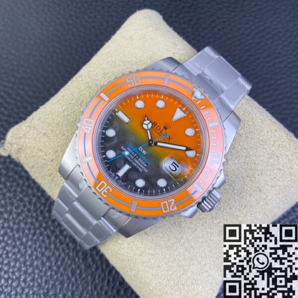 Rolex Watches Submariner Custom Orange Dial Size 40mm