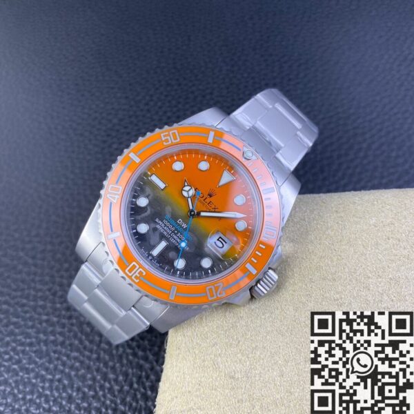 Rolex Watches Submariner Custom Orange Dial Size 40mm