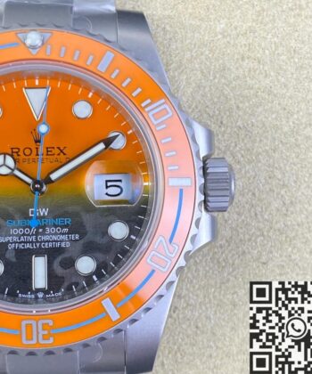 Rolex Watches Submariner Custom Orange Dial Size 40mm