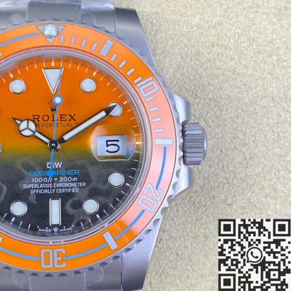 Rolex Watches Submariner Custom Orange Dial Size 40mm