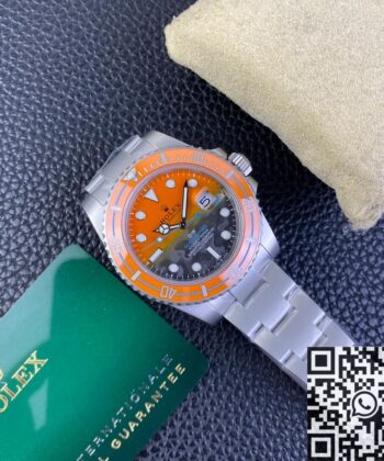Rolex Watches Submariner Custom Orange Dial Size 40mm