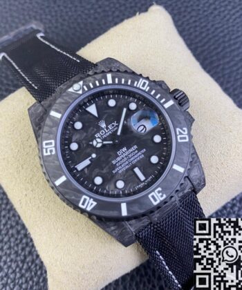 Rolex Submariner Replica Watches Carbon Fiber Case White