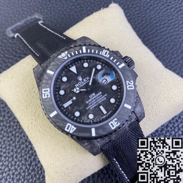 Rolex Submariner Replica Watches Carbon Fiber Case White