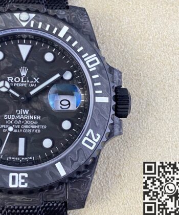 Rolex Submariner Replica Watches Carbon Fiber Case White