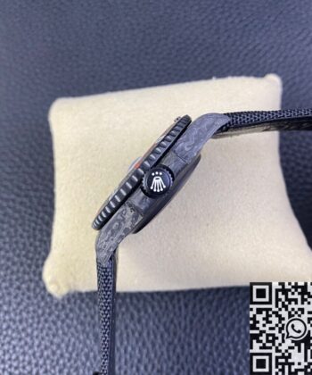 Rolex Submariner Copy Custom Colored Carbon Fiber Case Red