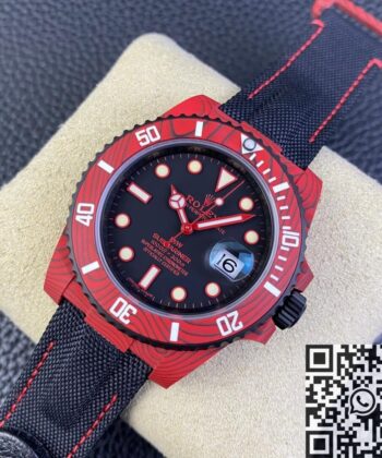 Rolex Submariner Clone​ Custom Red Carbon Fiber Case Watch