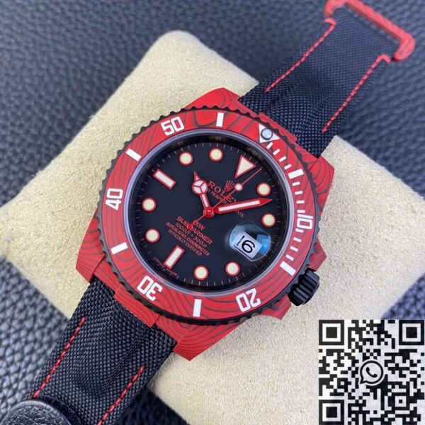 Rolex Submariner Clone​ Custom Red Carbon Fiber Case Watch