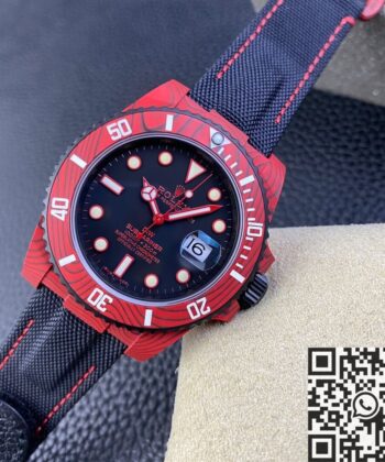Rolex Submariner Clone​ Custom Red Carbon Fiber Case Watch