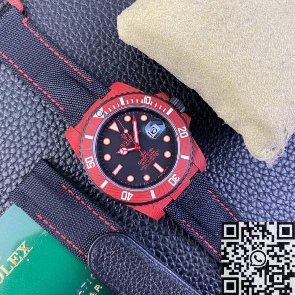 Rolex Submariner Clone​ Custom Red Carbon Fiber Case Watch