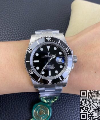 Fake Rolex Submariner Watch M126610LV-0002 Black Dial 41mm