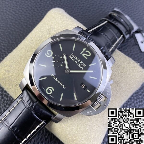 Panerai Luminor Replica Watch PAM312 Black Leather Strap