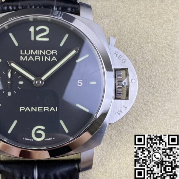 Panerai Luminor Replica Watch PAM312 Black Leather Strap