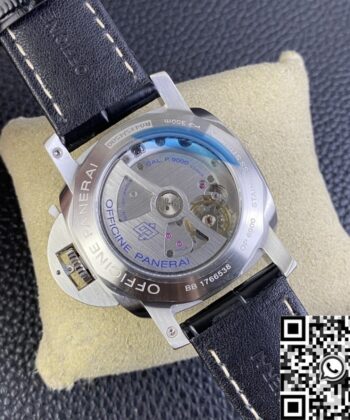 Panerai Luminor Replica Watch PAM312 Black Leather Strap