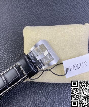 Panerai Luminor Replica Watch PAM312 Black Leather Strap