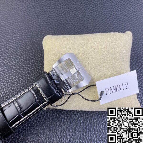 Panerai Luminor Replica Watch PAM312 Black Leather Strap
