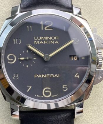 Panerai Luminor Knock Off PAM359 Black Leather Strap 44mm
