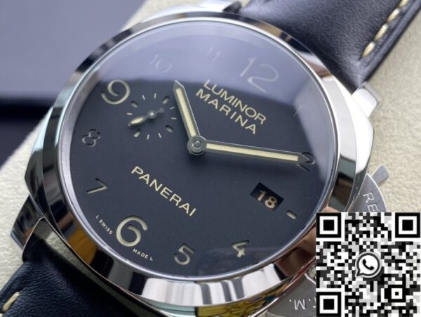 Panerai Luminor Knock Off PAM359 Black Leather Strap 44mm