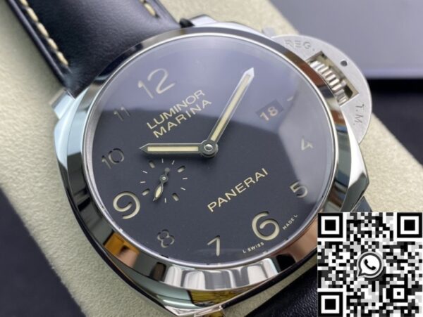 Panerai Luminor Knock Off PAM359 Black Leather Strap 44mm