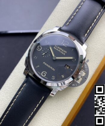 Panerai Luminor Knock Off PAM359 Black Leather Strap 44mm