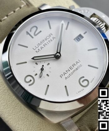 Panerai Luminor Fake Watch PAM01314 White Dial Size 44mm