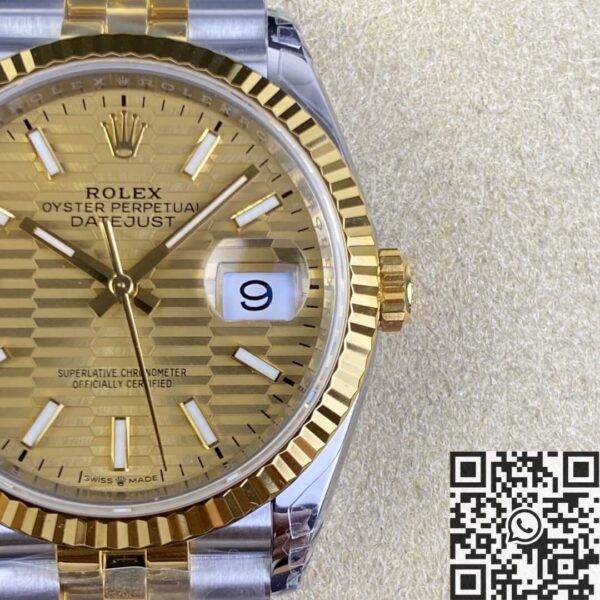 36MM Rolex Datejust M126233-0039 Gold Watch VS Factory