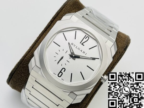 BV Factory Octo Finissimo Bvlgari 103011 Silver White Dial Watch