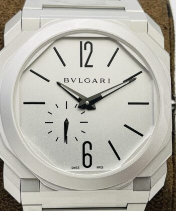 BV Factory Octo Finissimo Bvlgari 103011 Silver White Dial Watch