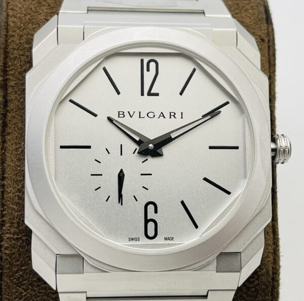 BV Factory Octo Finissimo Bvlgari 103011 Silver White Dial Watch