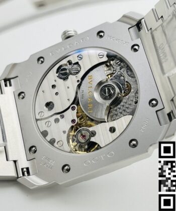 BV Factory Octo Finissimo Bvlgari 103011 Silver White Dial Watch
