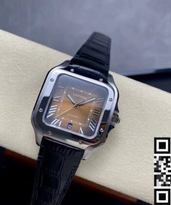 Santos De Cartier WSSA0064 Black Belt Watch BV Factory