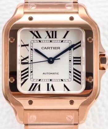 Rose Gold Cartier Santos WGSA0031 Watch BV Factory