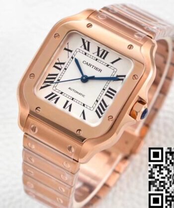 Rose Gold Cartier Santos WGSA0031 Watch BV Factory