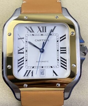 Ladies Cartier Santos W2SA0006 Leather Strap Watch BV Factory