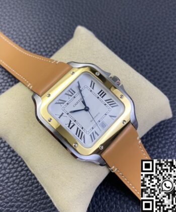 Ladies Cartier Santos W2SA0006 Leather Strap Watch BV Factory