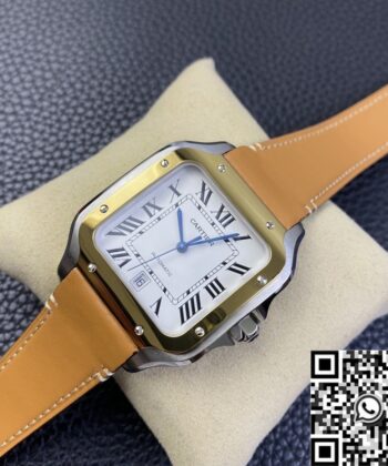 Ladies Cartier Santos W2SA0006 Leather Strap Watch BV Factory