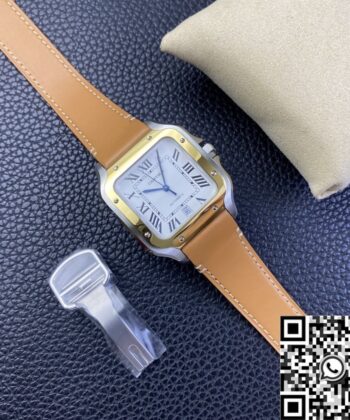 Ladies Cartier Santos W2SA0006 Leather Strap Watch BV Factory