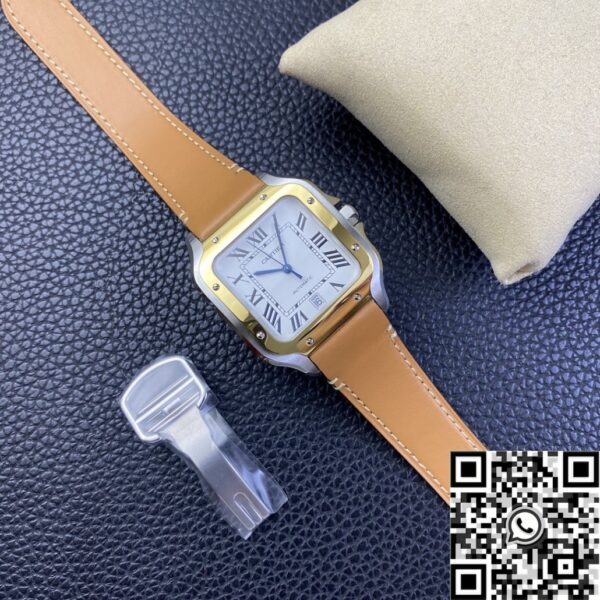 Ladies Cartier Santos W2SA0006 Leather Strap Watch BV Factory