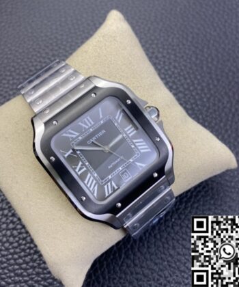 BV Factory Cartier Santos WSSA0037 Grey Dial Watch
