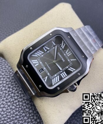 BV Factory Cartier Santos WSSA0037 Grey Dial Watch