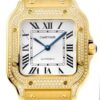 Cartier Watches Santos​ Gold Full Diamond BV Factory