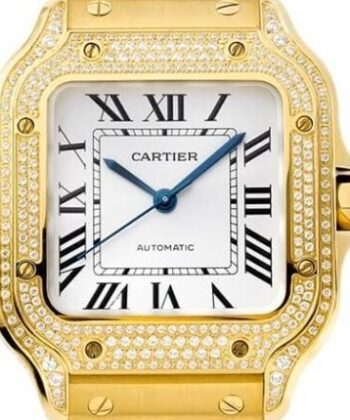 Cartier Watches Santos​ Gold Full Diamond BV Factory