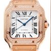 Cartier Los Santos Rose Gold Full Diamond Watch BV Factory