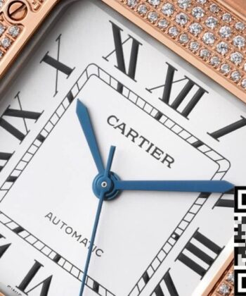 Cartier Los Santos Rose Gold Full Diamond Watch BV Factory