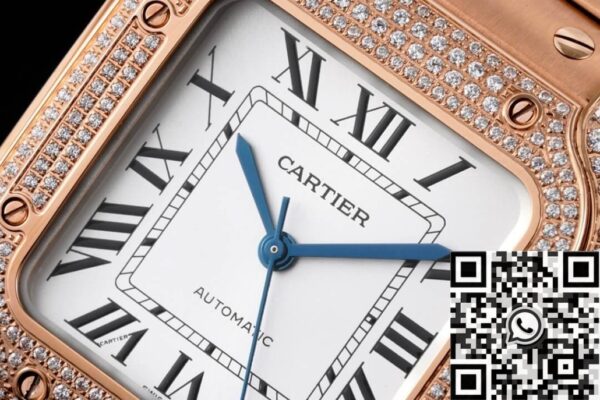 Cartier Los Santos Rose Gold Full Diamond Watch BV Factory